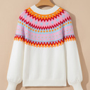  Frosted Horizon Fair Isle Sweater