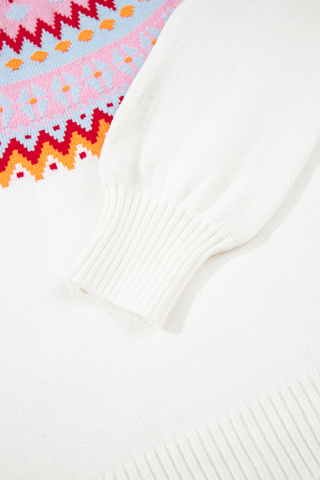 Frosted Horizon Fair Isle Sweater