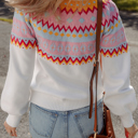  Frosted Horizon Fair Isle Sweater