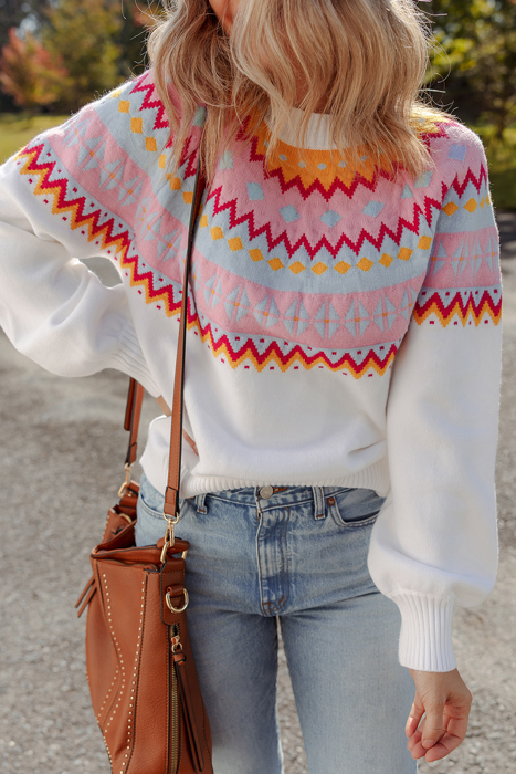 Frosted Horizon Fair Isle Sweater