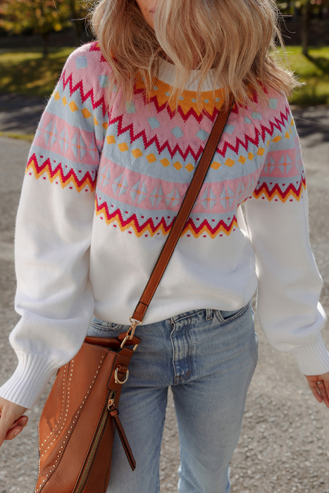 Frosted Horizon Fair Isle Sweater