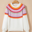  Frosted Horizon Fair Isle Sweater