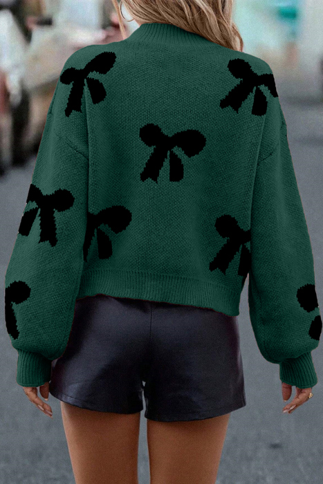 Velvet Bow Holiday Sweater