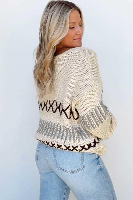 Rustic Stitches Chunky Knit Sweater