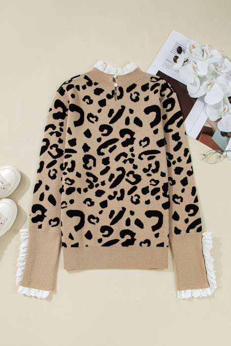 Wildly Romantic Lace Trim Sweater