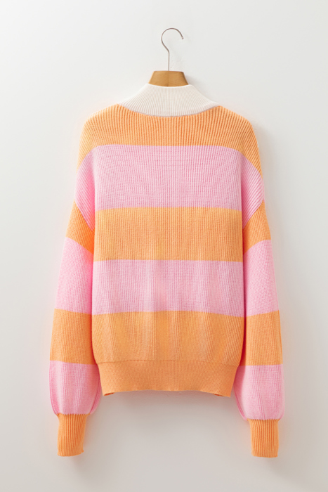 Citrus Glow Quarter-Zip Sweater