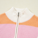  Citrus Glow Quarter-Zip Sweater