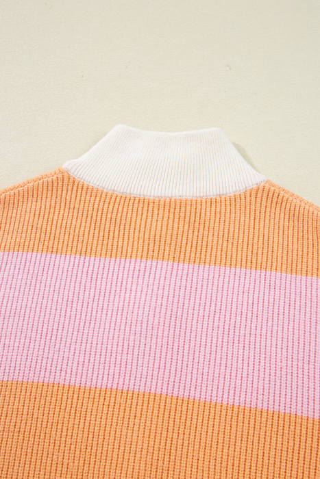 Citrus Glow Quarter-Zip Sweater