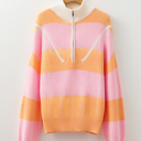  Citrus Glow Quarter-Zip Sweater