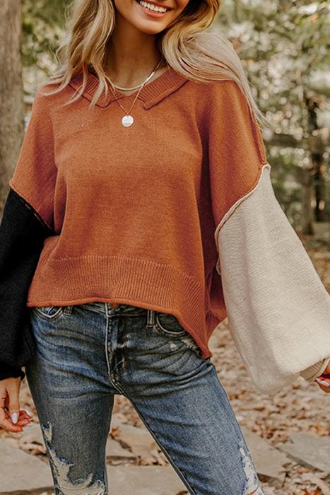 Autumn Ember Colorblock Sweater