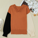  Autumn Ember Colorblock Sweater