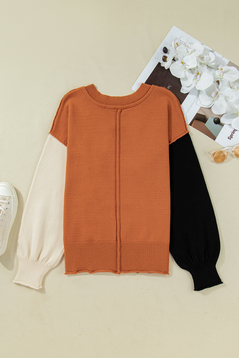 Autumn Ember Colorblock Sweater