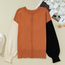  Autumn Ember Colorblock Sweater