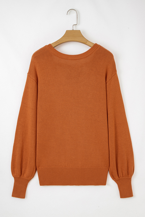 Autumn Ribbon-Back Knit Sweater