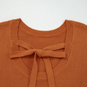  Autumn Ribbon-Back Knit Sweater