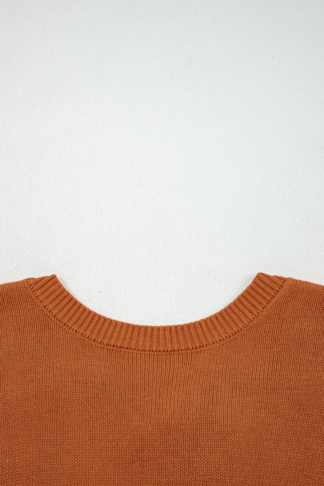 Autumn Ribbon-Back Knit Sweater