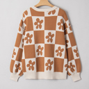  Retro Bloom Henley Sweater