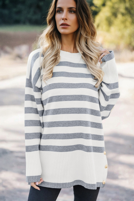 Harbor Breeze Button Sweater