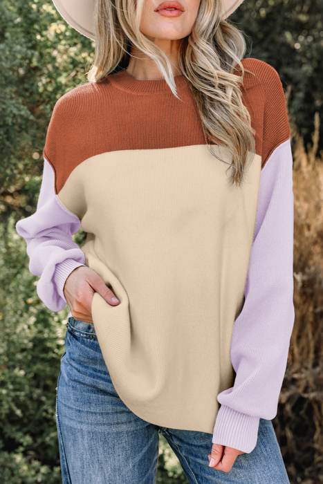 Harvest Hues Colorblock Sweater