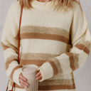  Caramel Drift Striped Sweater