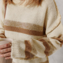  Caramel Drift Striped Sweater