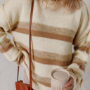  Caramel Drift Striped Sweater