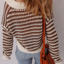  Cocoa Whirl Crochet Sweater