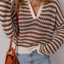  Cocoa Whirl Crochet Sweater