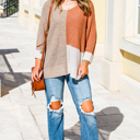  Harvest Patch Colorblock Knit Sweater
