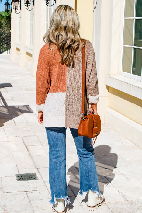Harvest Patch Colorblock Knit Sweater