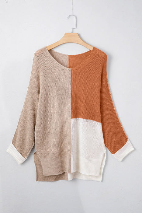 Harvest Patch Colorblock Knit Sweater