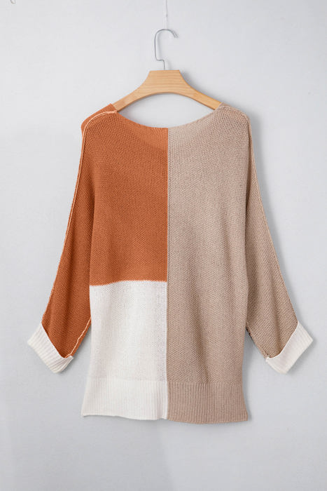 Harvest Patch Colorblock Knit Sweater