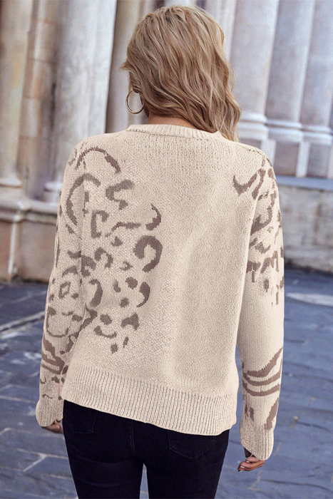 Desert Whisper Leopard Sweater