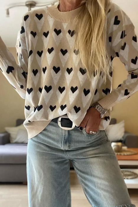 Heartfelt Leopard Contrast Top