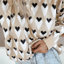  Heartfelt Leopard Contrast Top