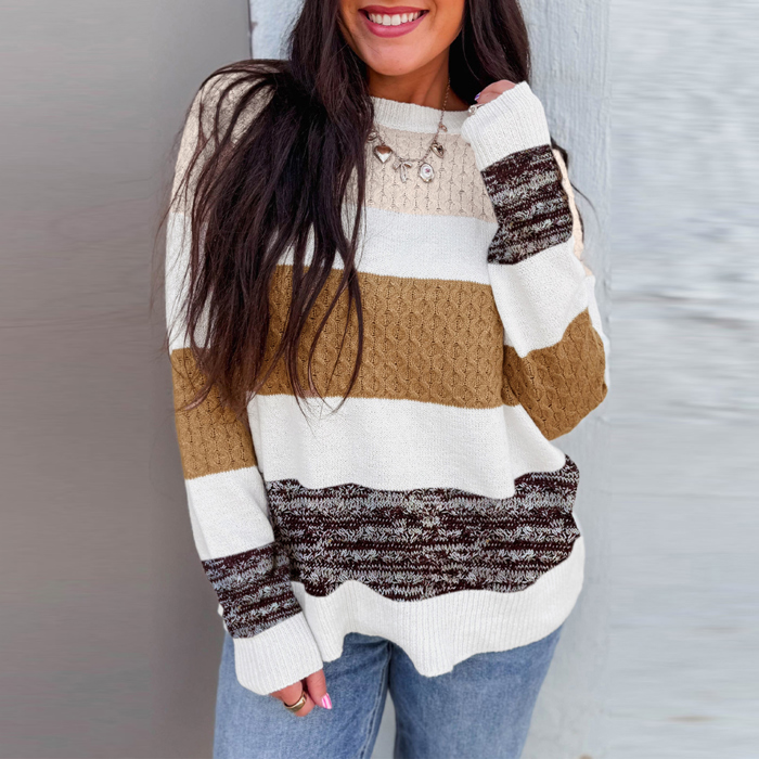 Golden Trail Cozy Stripe Sweater