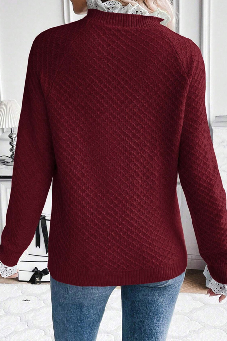 Lace Whisper Textured Sweater
