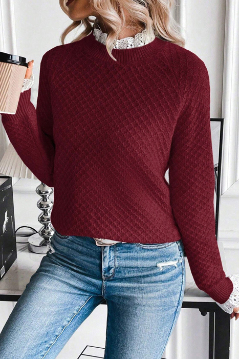 Lace Whisper Textured Sweater