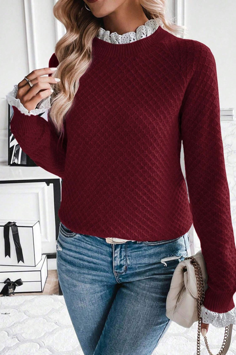 Lace Whisper Textured Sweater