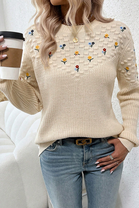 Blooming Whispers Knit Sweater