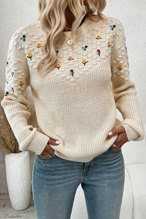 Blooming Whispers Knit Sweater