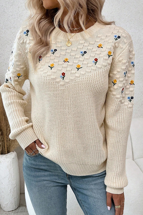 Blooming Whispers Knit Sweater
