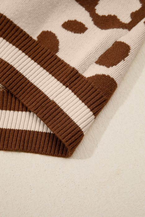 Wild Charm V-Neck Knit Sweater