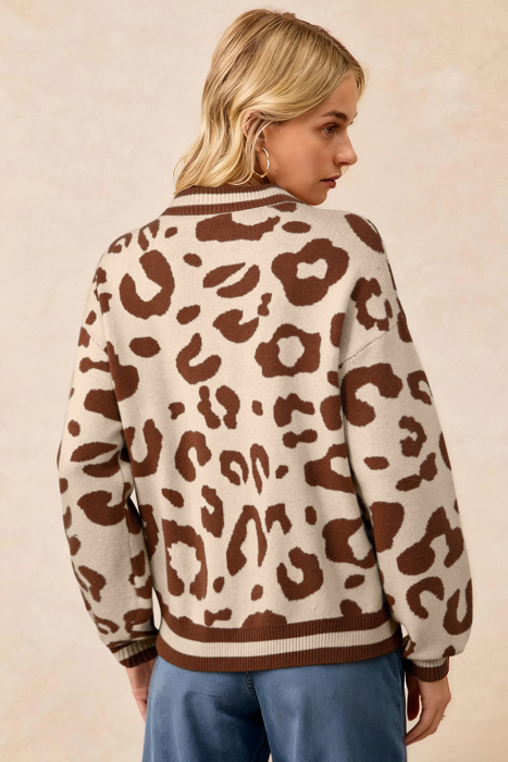 Wild Charm V-Neck Knit Sweater