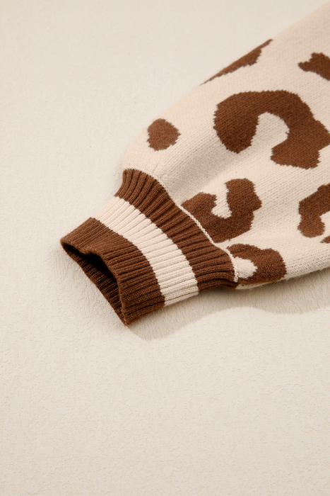Wild Charm V-Neck Knit Sweater