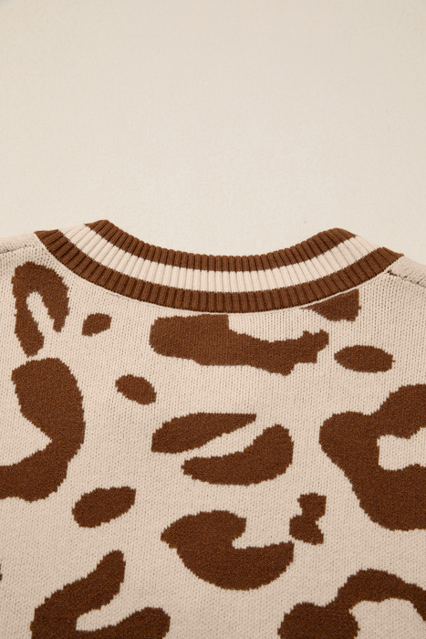Wild Charm V-Neck Knit Sweater