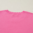  Magenta Scallop Bow Sweater