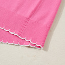  Magenta Scallop Bow Sweater