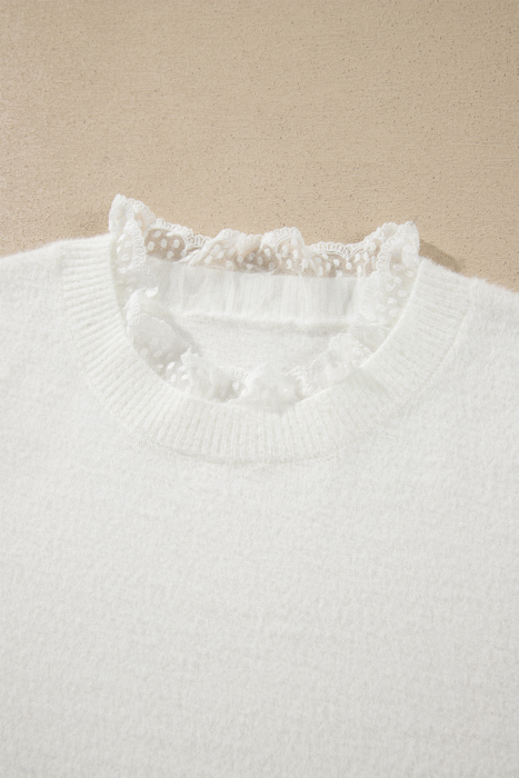 Soft Whispers Lace Trim Sweater