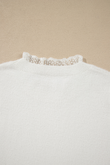 Soft Whispers Lace Trim Sweater